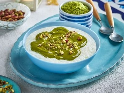 Rice with Milk + Italian pistachio + Aleppo Pistachios